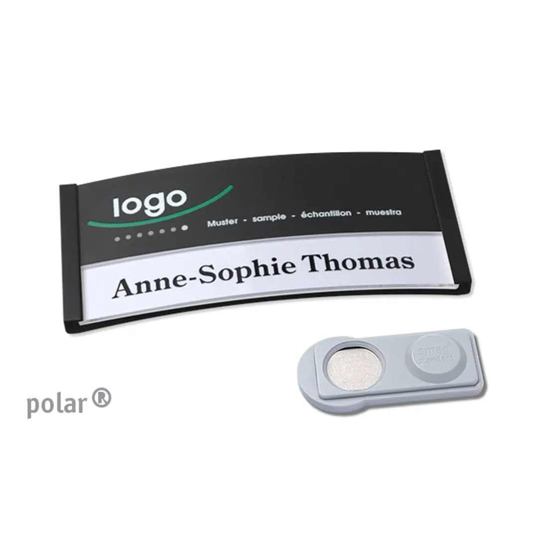 Namensschilder Color-Print ➤ polar® 30 - Schwarz