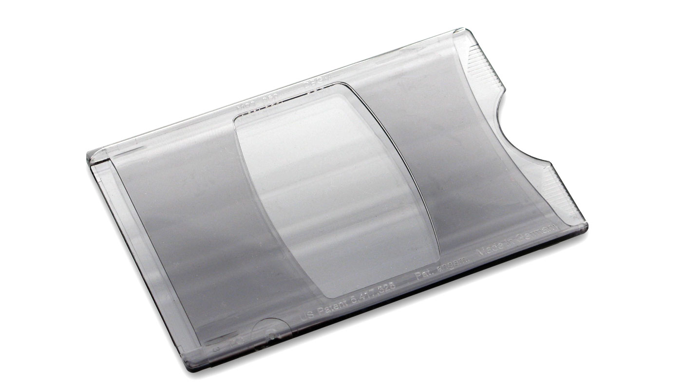 Scheckkartenhüllen Hartplastik, bunt - Schwarz Durchscheinend