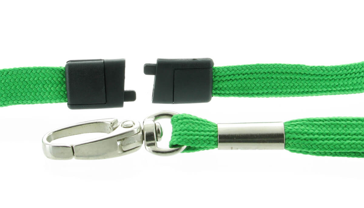 Schlüsselband 10mm rund gewebt - Grün