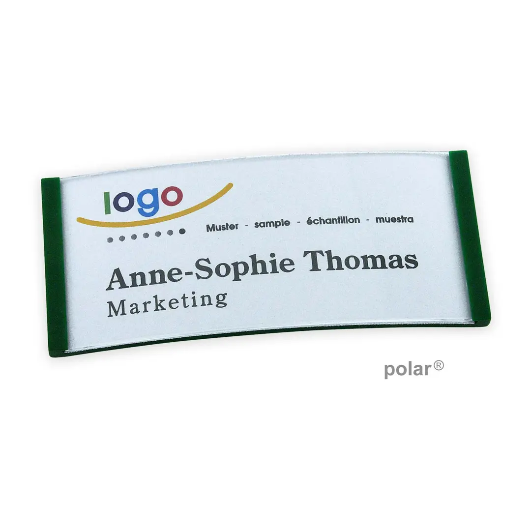 polar® 35 Namensschild, Anstecknadel - Grün
