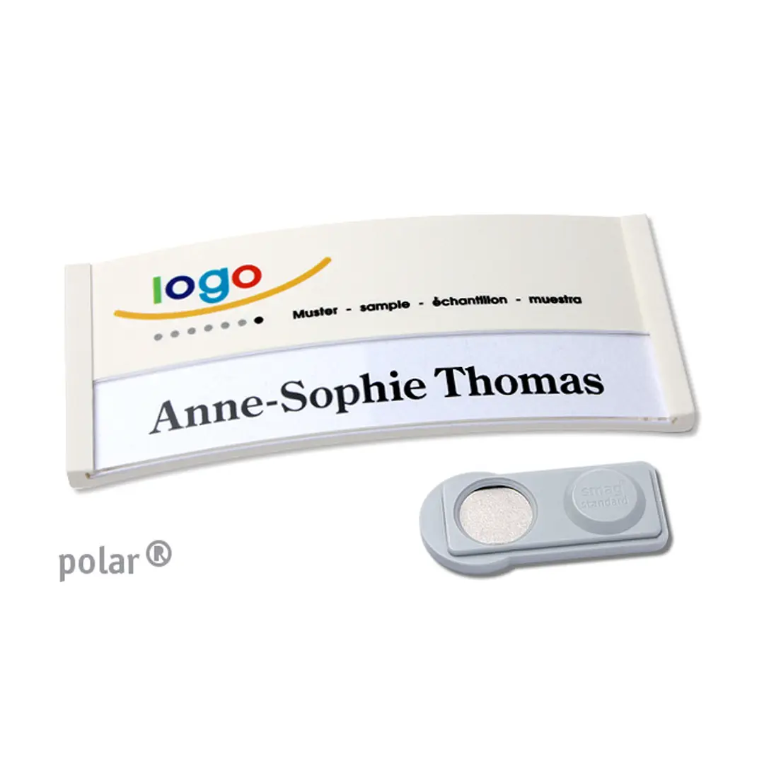 Namensschilder Color-Print ➤ polar® 35 - Weiß