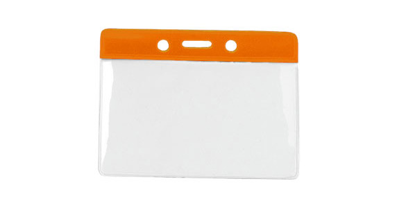 Ausweishülle mit Farbbalken - Orange