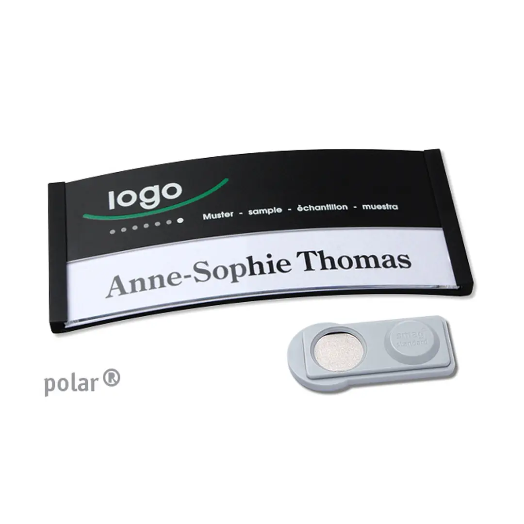 Namensschilder Color-Print ➤ polar® 35 - Schwarz