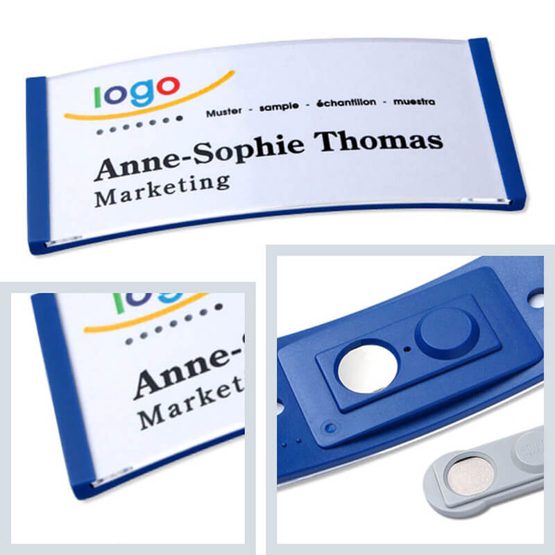 polar® 35 Namensschilder, Magnet - Blau
