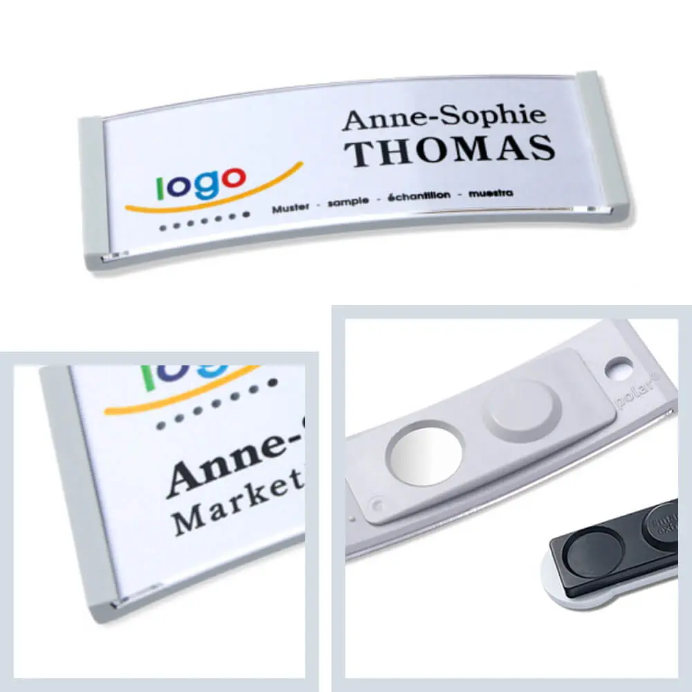 polar® 20 Namensschilder, Color EXTRA - Hellgrau