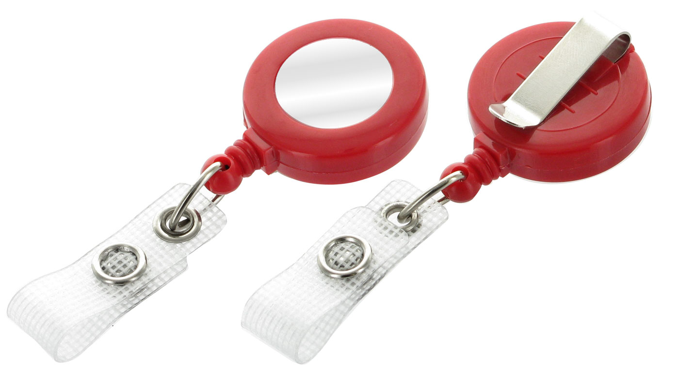 Ausweisjojo mit Ansteckclip - Rot