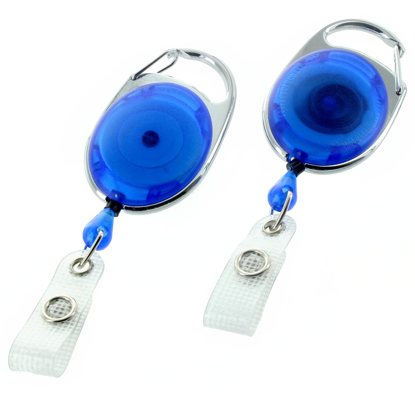 Jojo Ausweishalter oval - Blau Durchscheinend