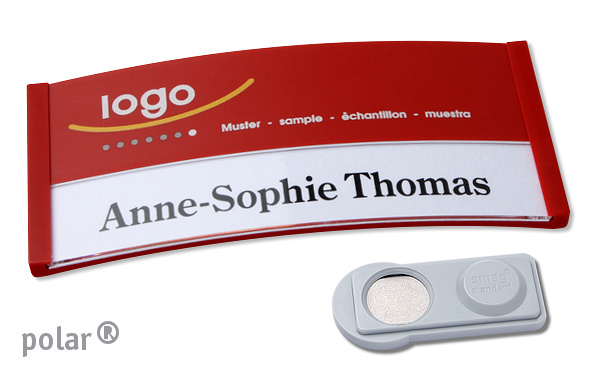 Namensschilder Color-Print ➤ polar® 35 - Rot