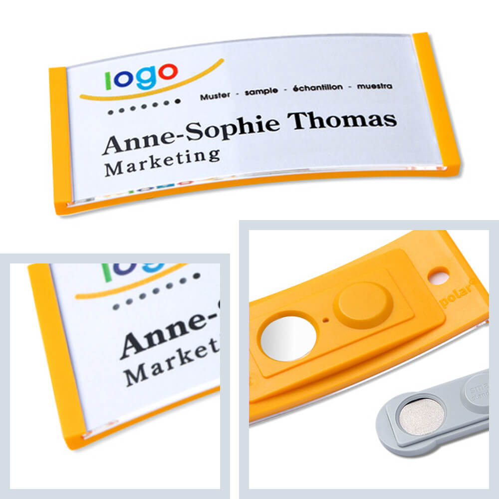polar® 30 Namensschilder Magnet, Color - Gelb