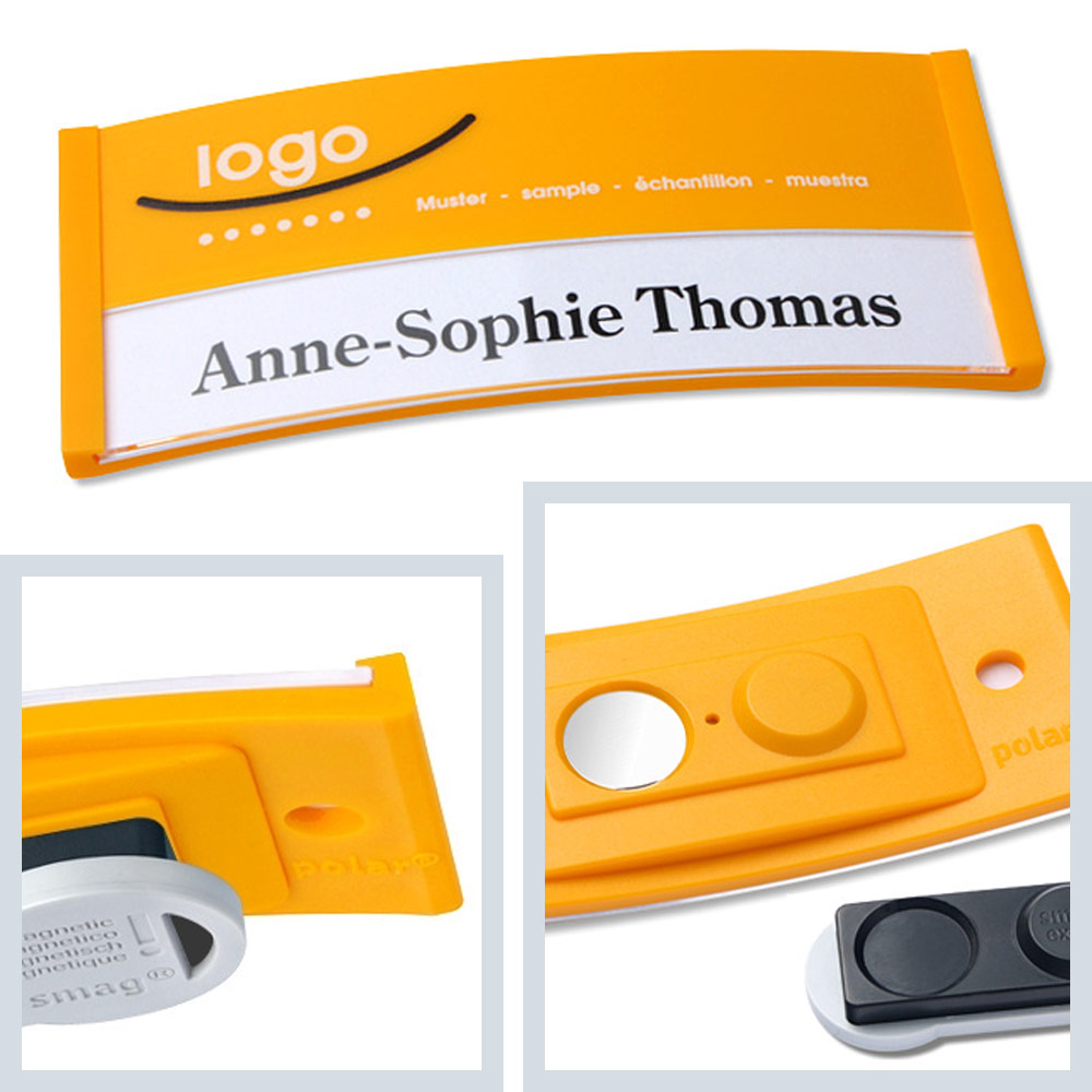 Namensschild Color-Print ➤ polar® 35 extra - Gelb