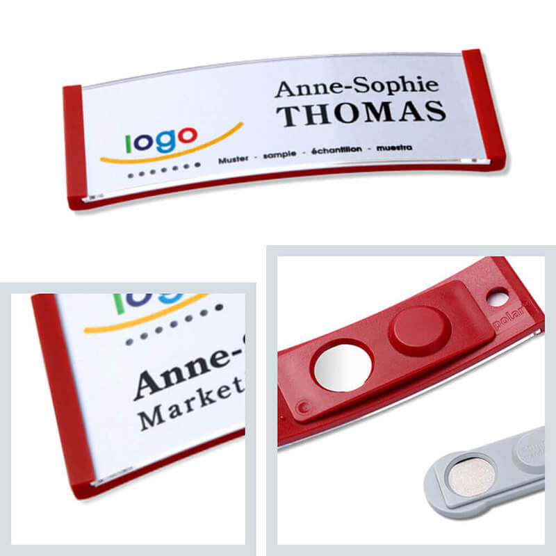 polar® 20 Namensschilder, Magnet - Rot