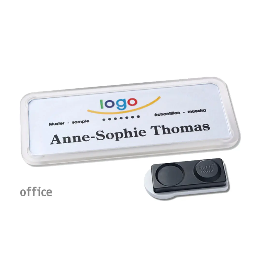 office® 30 Namensschilder, smag EXTRA - Klar Transluzent