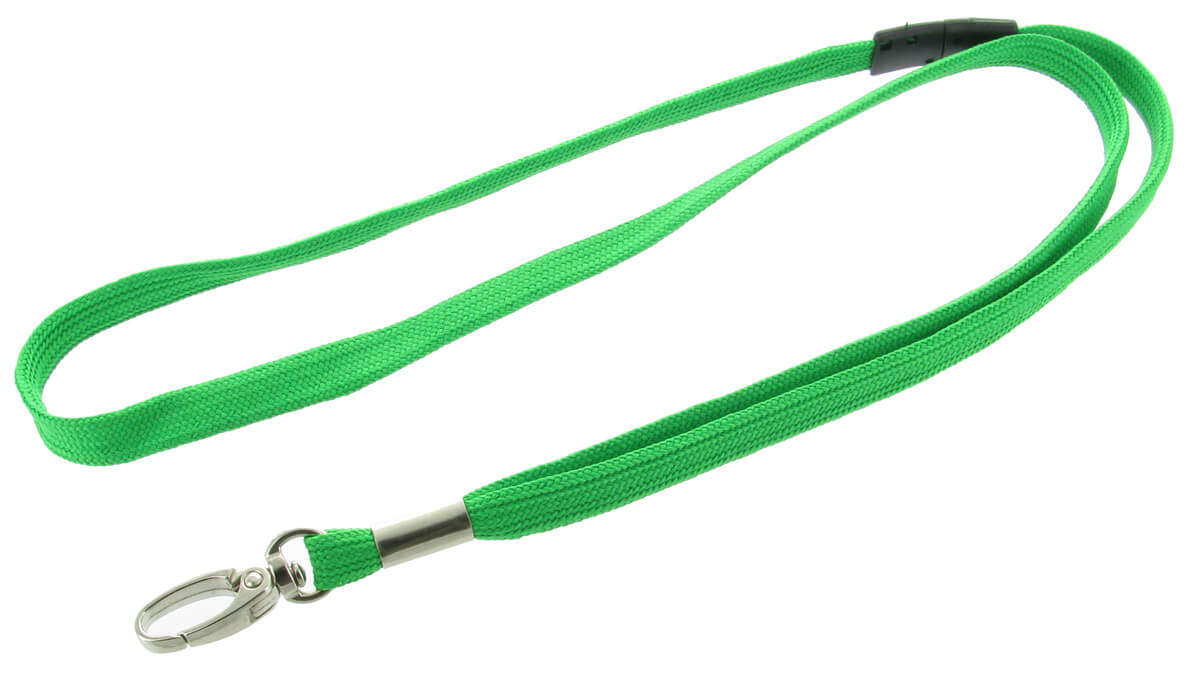 Schlüsselband 10mm rund gewebt - Grün